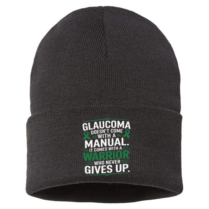 Glaucoma DoesnT Come With A Manual It Comes With A Warrior Sustainable Knit Beanie