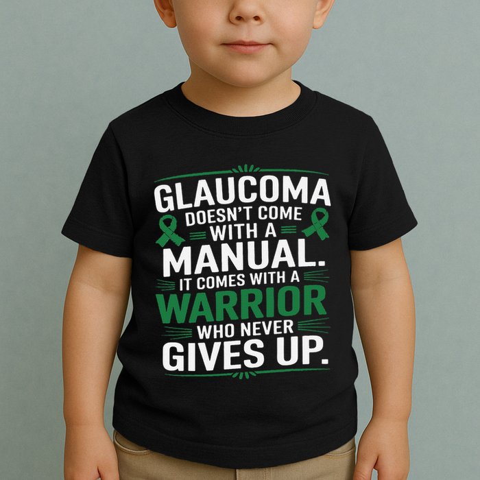 Glaucoma DoesnT Come With A Manual It Comes With A Warrior Toddler T-Shirt