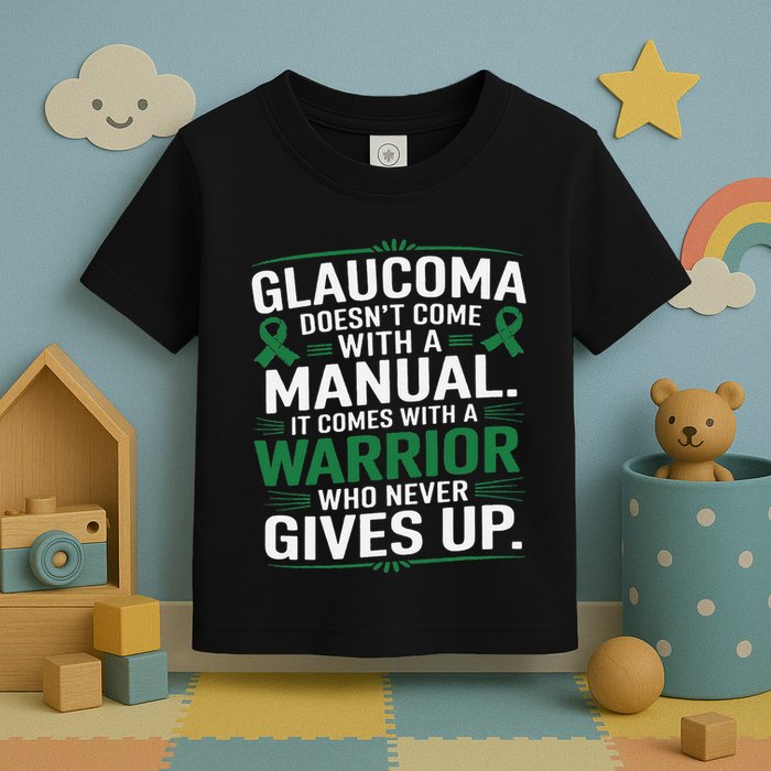 Glaucoma DoesnT Come With A Manual It Comes With A Warrior Toddler T-Shirt