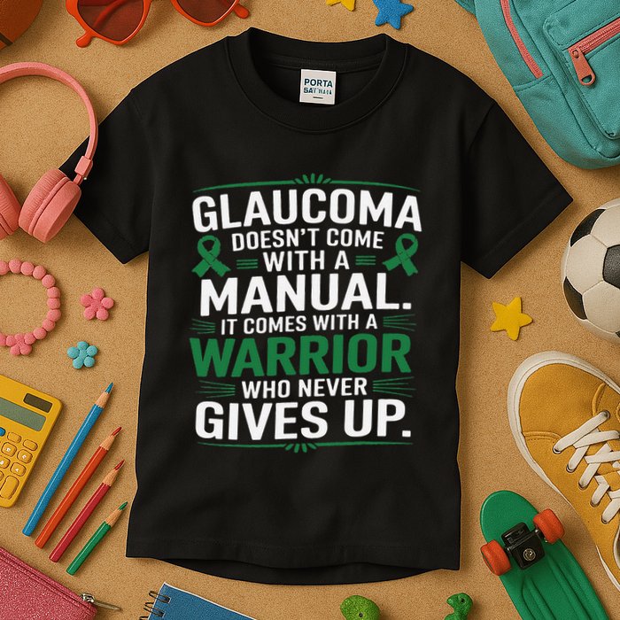 Glaucoma DoesnT Come With A Manual It Comes With A Warrior Kids T-Shirt