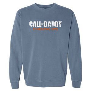 Gamer Dad Call Of Daddy Parenting Ops Funny Fathers Day Gift Garment-Dyed Sweatshirt