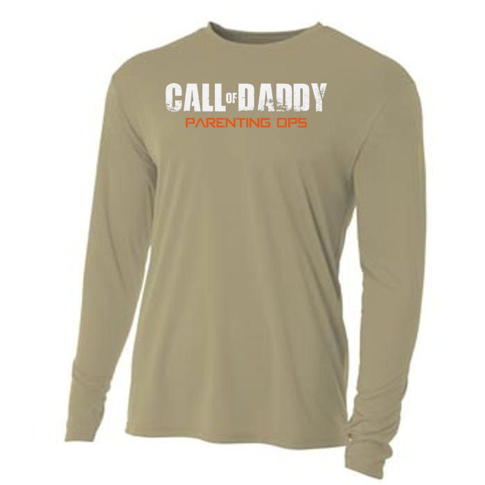 Gamer Dad Call Of Daddy Parenting Ops Funny Fathers Day Gift Cooling Performance Long Sleeve Crew