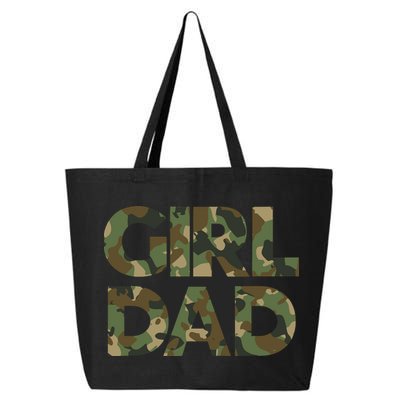 Girl Dad Camo For Men Dad Of Girl Outnumbered Girl Dad 25L Jumbo Tote