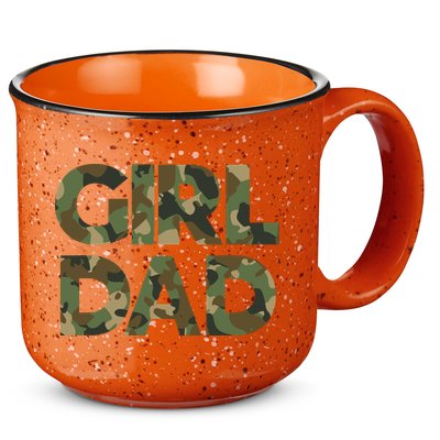 Girl Dad Camo For Men Dad Of Girl Outnumbered Girl Dad 15oz Campfire Ceramic Mug