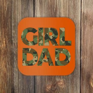 Girl Dad Camo For Men Dad Of Girl Outnumbered Girl Dad Coaster