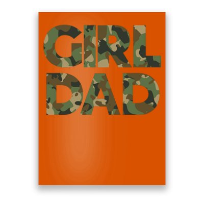 Girl Dad Camo For Men Dad Of Girl Outnumbered Girl Dad Poster