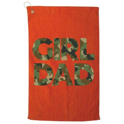 Girl Dad Camo For Men Dad Of Girl Outnumbered Girl Dad Golf Towel