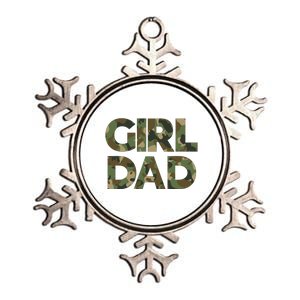 Girl Dad Camo For Men Dad Of Girl Outnumbered Girl Dad Metallic Star Ornament