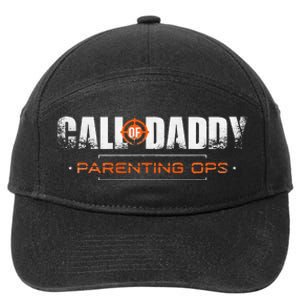 Gamer Dad Call Of Daddy Parenting Ops Funny FatherS Day 7-Panel Snapback Hat