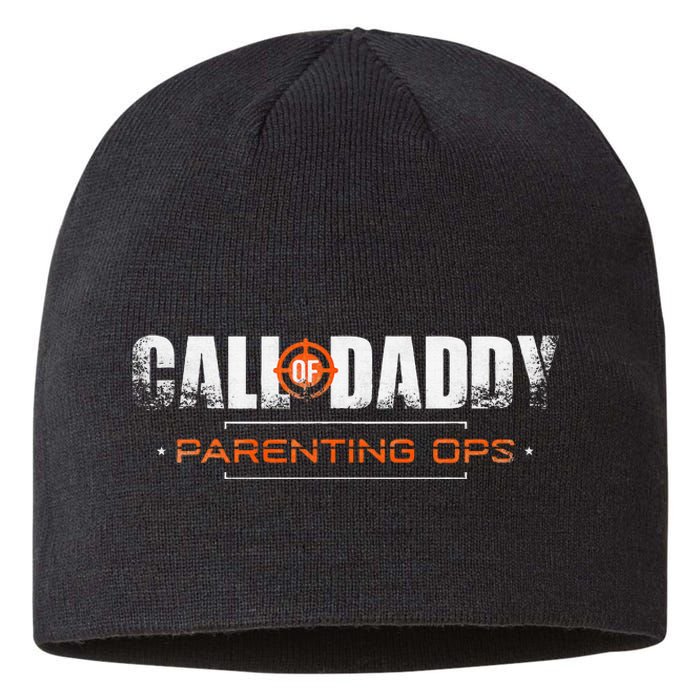 Gamer Dad Call Of Daddy Parenting Ops Funny FatherS Day Sustainable Beanie