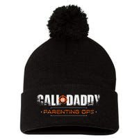 Gamer Dad Call Of Daddy Parenting Ops Funny FatherS Day Pom Pom 12in Knit Beanie