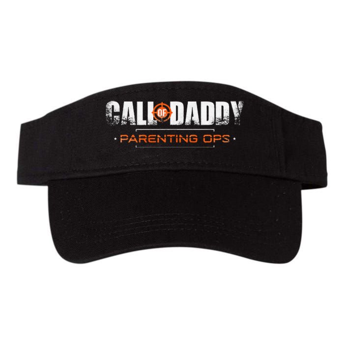 Gamer Dad Call Of Daddy Parenting Ops Funny FatherS Day Valucap Bio-Washed Visor