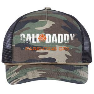 Gamer Dad Call Of Daddy Parenting Ops Funny FatherS Day Retro Rope Trucker Hat Cap