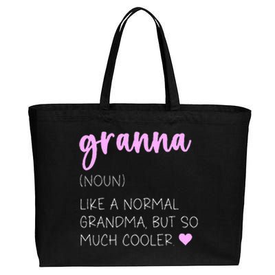 Granna Definition Cute MotherS Day Grandma Cotton Canvas Jumbo Tote