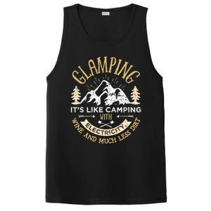 Glamping Definition Cute Gift Glamper Wine Funny Camping PosiCharge Competitor Tank