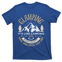 Glamping Definition Cute Gift Glamper Wine Funny Camping T-Shirt