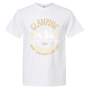 Glamping Definition Cute Gift Glamper Wine Funny Camping Garment-Dyed Heavyweight T-Shirt