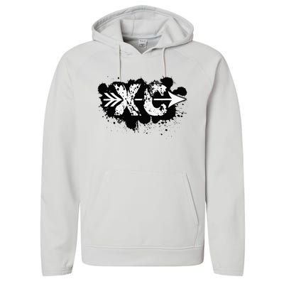 Grunge Dirty Cross Country Running Performance Fleece Hoodie