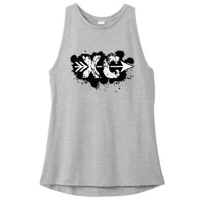 Grunge Dirty Cross Country Running Ladies PosiCharge Tri-Blend Wicking Tank