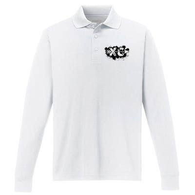 Grunge Dirty Cross Country Running Performance Long Sleeve Polo