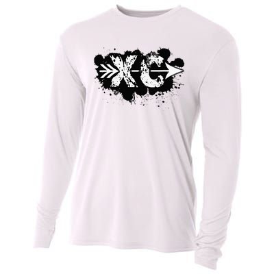 Grunge Dirty Cross Country Running Cooling Performance Long Sleeve Crew