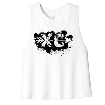 Grunge Dirty Cross Country Running Women's Racerback Cropped Tank