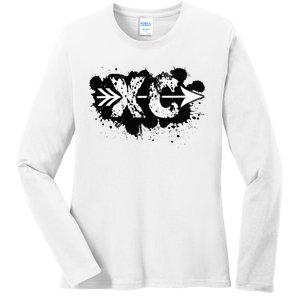 Grunge Dirty Cross Country Running Ladies Long Sleeve Shirt