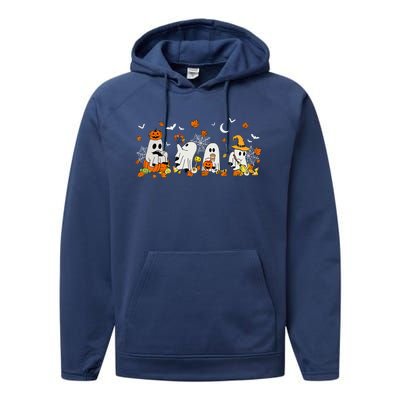 Ghost Drinking Coffee Halloween Fall Ghost Book Reading Performance Fleece Hoodie