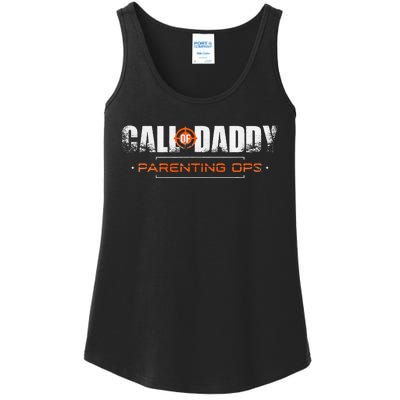 Gamer Dad Call Of Daddy Parenting Ops Funny FatherS Day Ladies Essential Tank