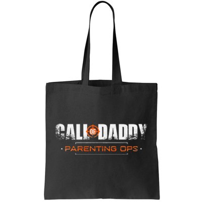 Gamer Dad Call Of Daddy Parenting Ops Funny FatherS Day Tote Bag