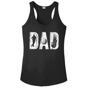 Golfing Dad Classic Bold Font FatherS Day Golf Daddy Ladies PosiCharge Competitor Racerback Tank