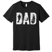 Golfing Dad Classic Bold Font FatherS Day Golf Daddy Premium T-Shirt