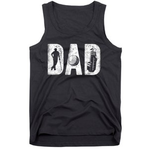 Golfing Dad Classic Bold Font FatherS Day Golf Daddy Tank Top