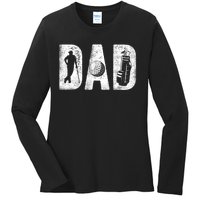 Golfing Dad Classic Bold Font FatherS Day Golf Daddy Ladies Long Sleeve Shirt