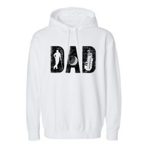 Golfing Dad Classic Bold Font FatherS Day Golf Daddy Garment-Dyed Fleece Hoodie