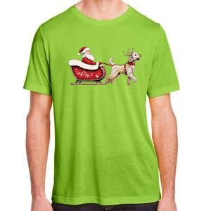 Golden Doodle Christmas Santa Dog Sweater Adult ChromaSoft Performance T-Shirt