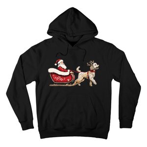 Golden Doodle Christmas Santa Dog Sweater Hoodie