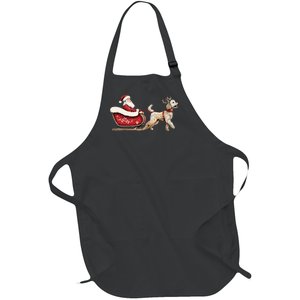 Golden Doodle Christmas Santa Dog Sweater Full-Length Apron With Pockets