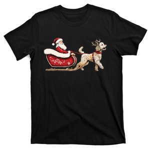 Golden Doodle Christmas Santa Dog Sweater T-Shirt