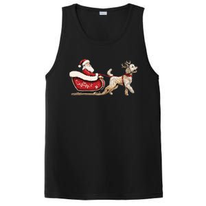 Golden Doodle Christmas Santa Dog Sweater PosiCharge Competitor Tank