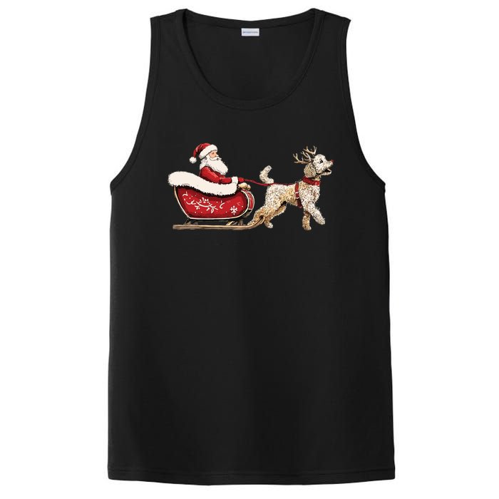 Golden Doodle Christmas Santa Dog Sweater PosiCharge Competitor Tank