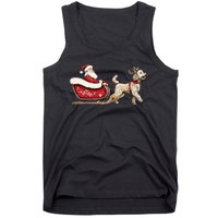 Golden Doodle Christmas Santa Dog Sweater Tank Top