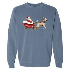 Golden Doodle Christmas Santa Dog Sweater Garment-Dyed Sweatshirt