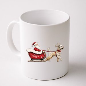 Golden Doodle Christmas Santa Dog Sweater Coffee Mug