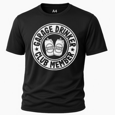 Garage Drinker Club Member Day Drinking Dad Beer Performance Shirt