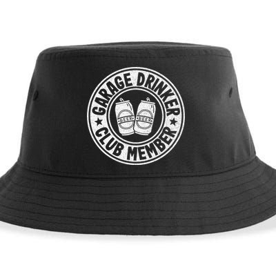 Garage Drinker Club Member Day Drinking Dad Beer Sustainable Bucket Hat
