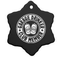 Garage Drinker Club Member Day Drinking Dad Beer Ceramic Star Ornament