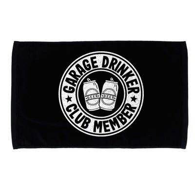 Garage Drinker Club Member Day Drinking Dad Beer Microfiber Hand Towel
