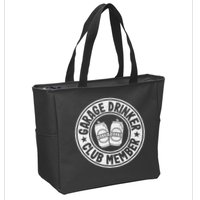 Garage Drinker Club Member Day Drinking Dad Beer Zip Tote Bag