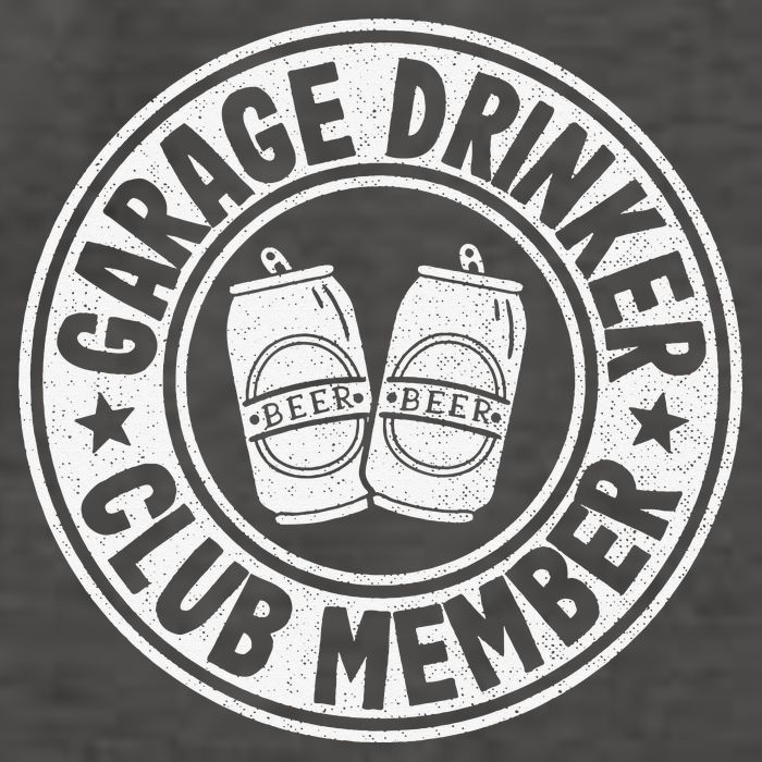 Garage Drinker Club Member Day Drinking Dad Beer Vector Backpack